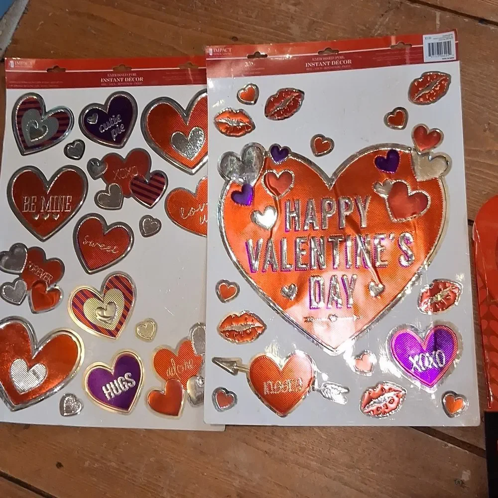 Vintage Valentines‎ DAY Wrapping Paper, Gift Bags, Decor, Lot Of 14 Pc.